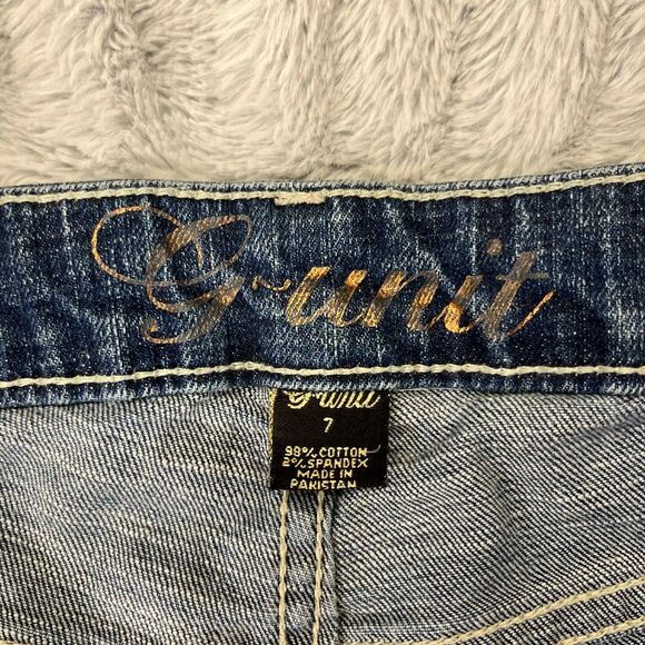 Vintage G-Unit Jeans Women 7 Capri Cropped Mid Rise Stretch Embroidered Y2K - Picture 3 of 7
